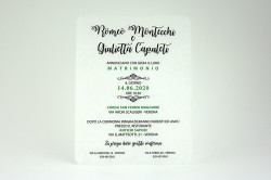 Partecipazione Plexiglass satinato - 08932